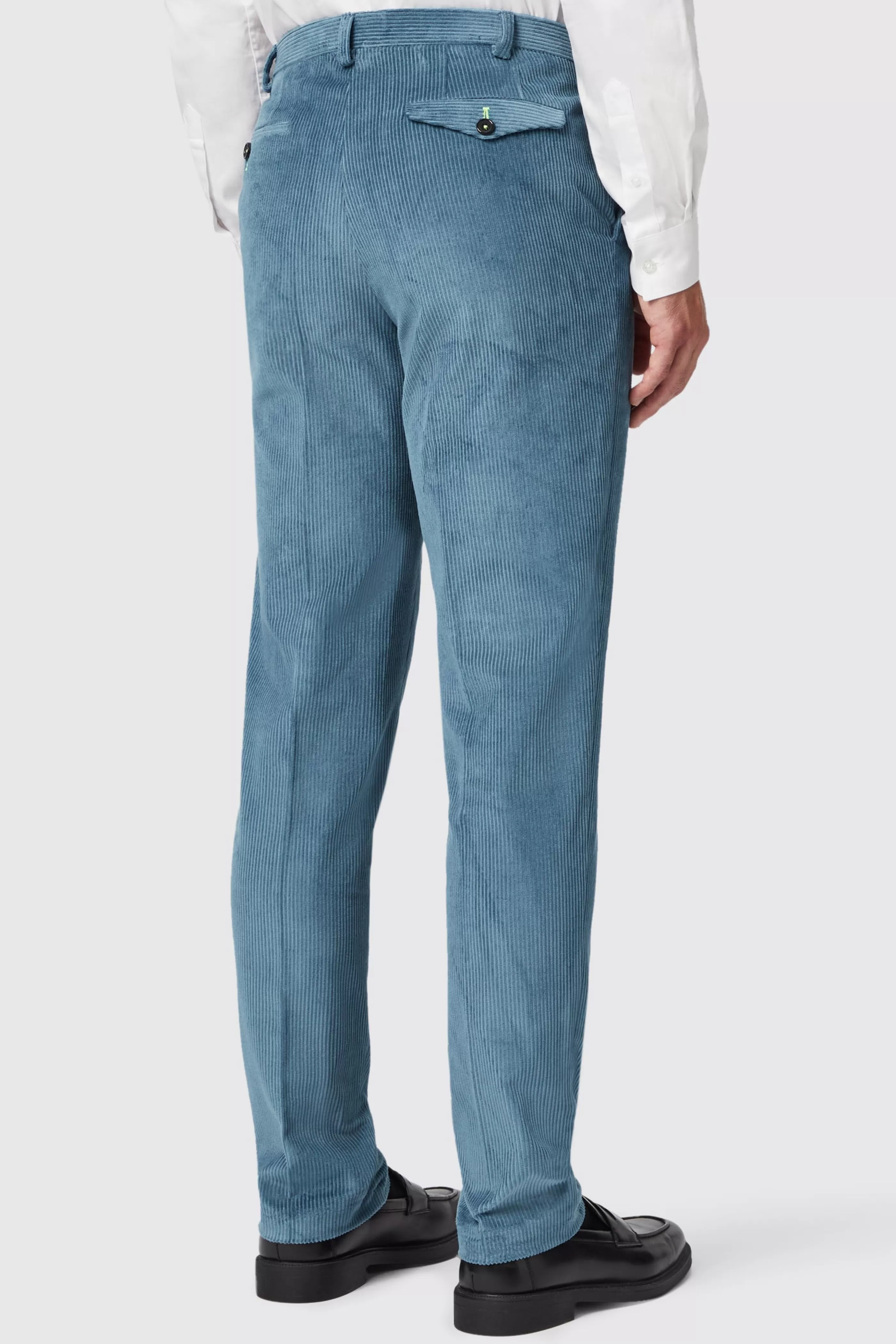 Aston Slim Fit Blue Corduroy Double Breasted Suit | Twisted Tailor Online