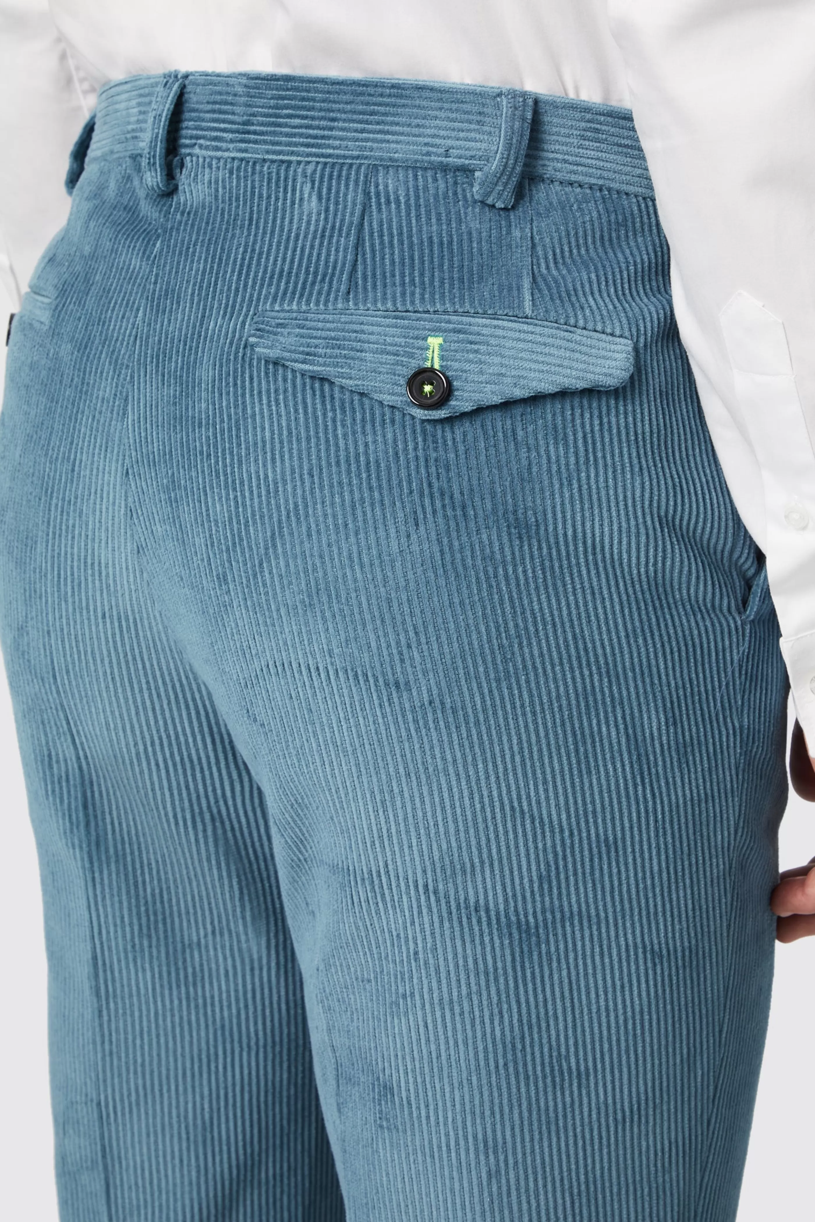 Aston Slim Fit Blue Corduroy Double Breasted Suit | Twisted Tailor Online
