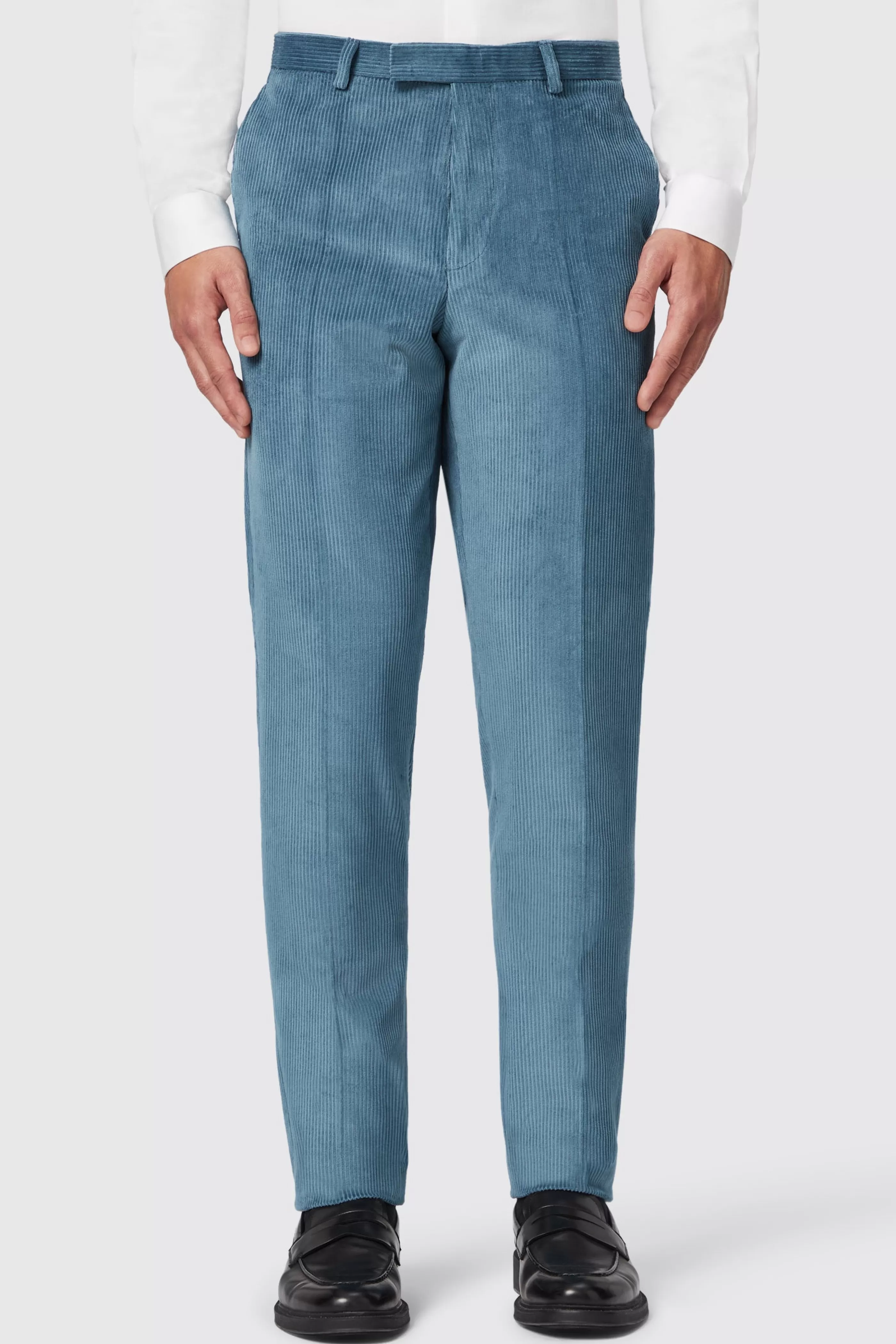 Aston Slim Fit Blue Corduroy Trousers | Twisted Tailor Cheap