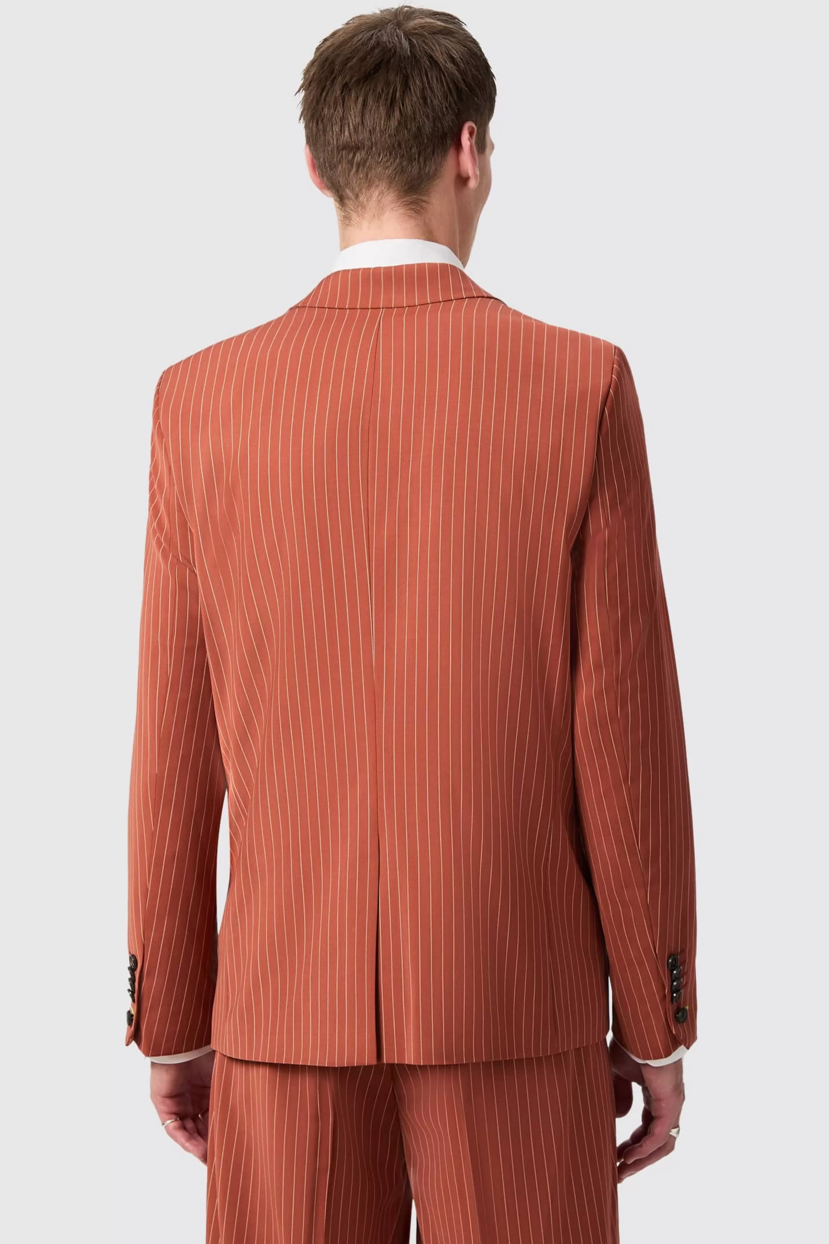 Cortese Oversized Burnt Orange Pinstripe Jacket | Twisted Tailor Shop