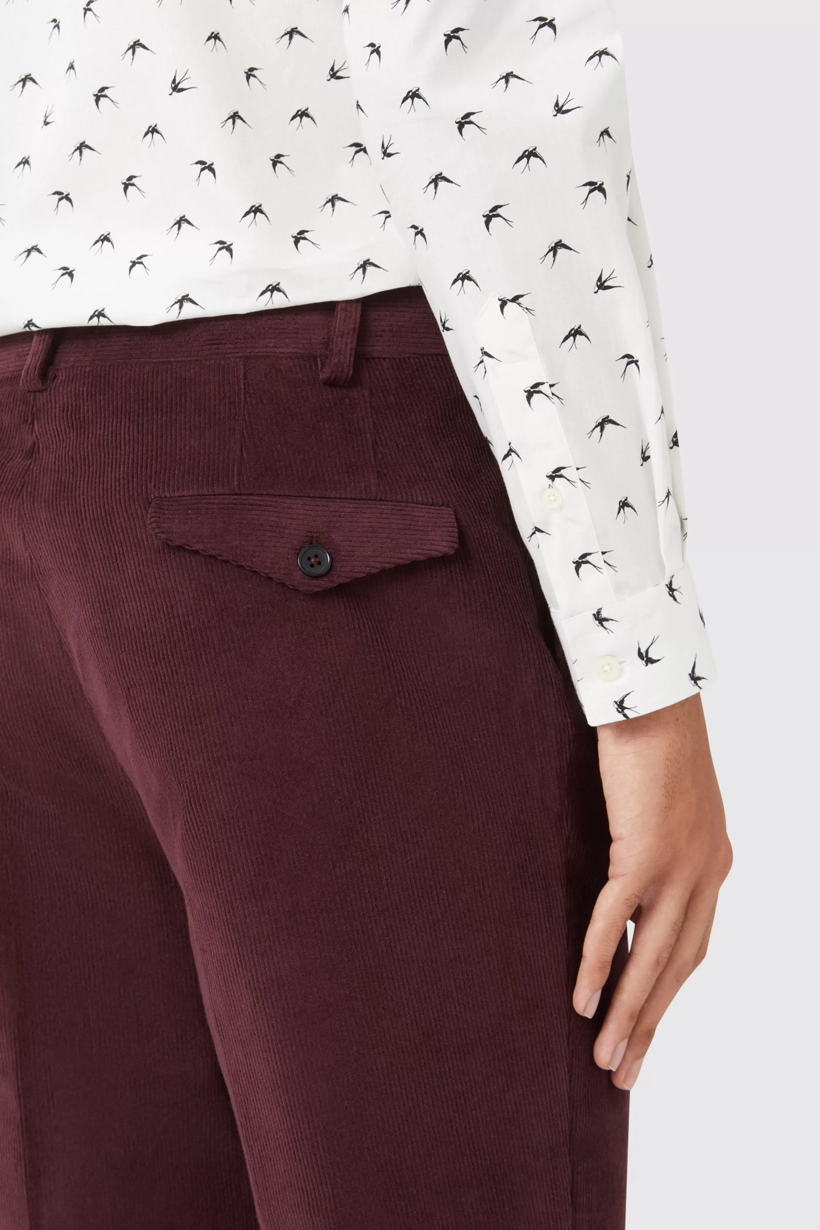 Dunmore Wine Cord Trouser TT X AM | Twisted Tailor Flash Sale