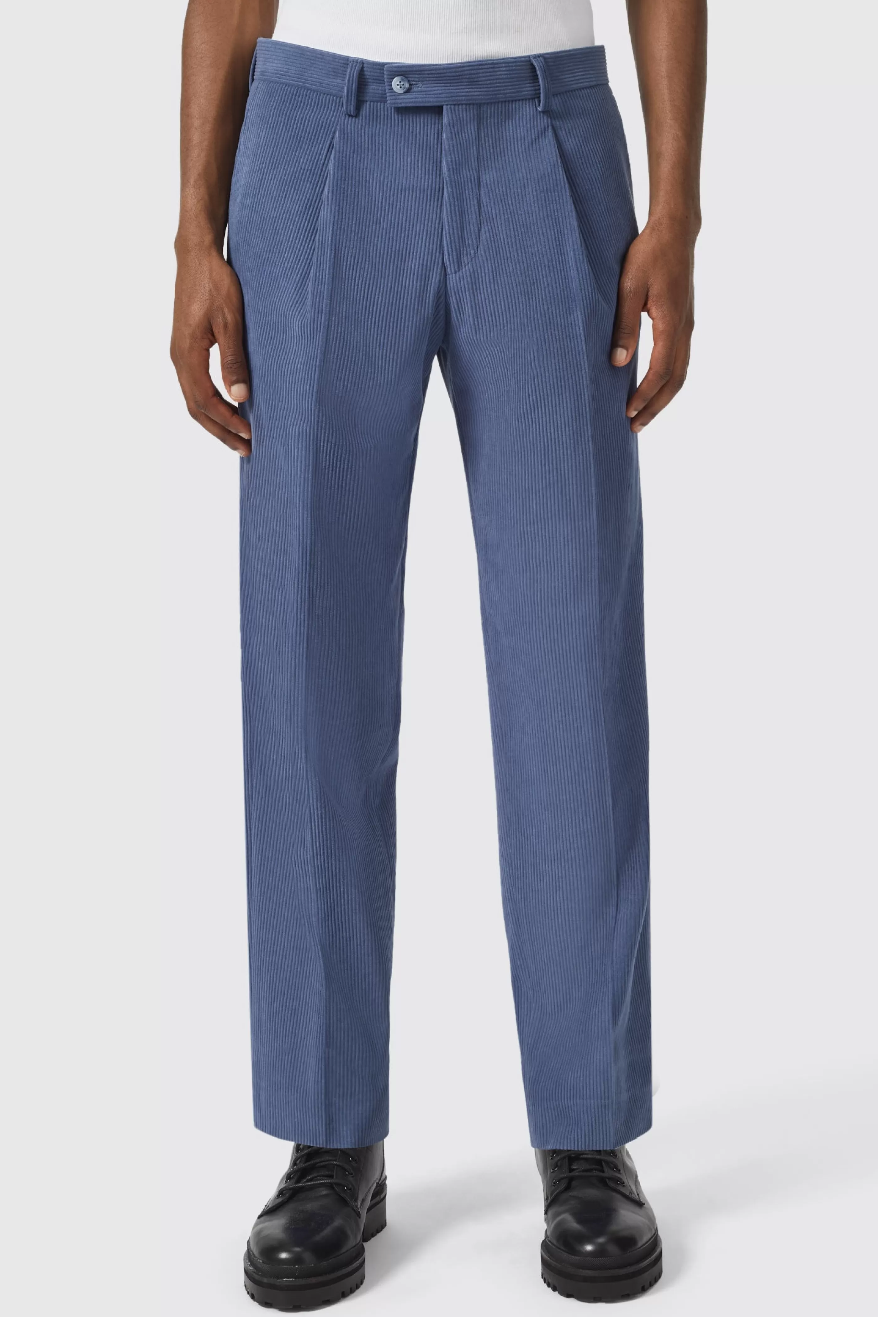 Pirlo Oversized Blue Corduroy Trouser | Twisted Tailor Hot