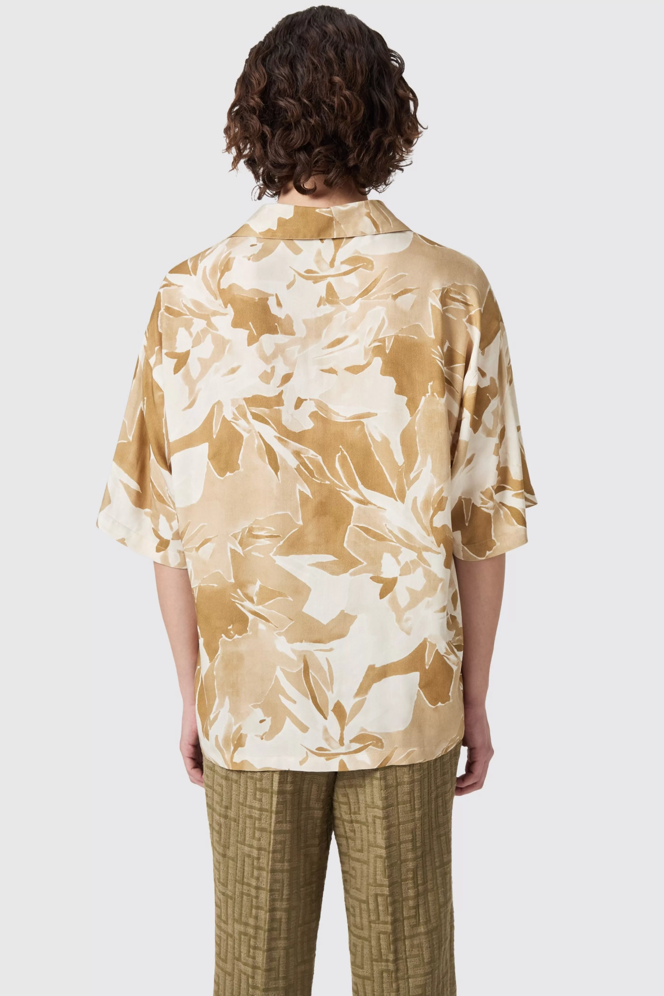 Vitrail Oversized Brown Abstract Shirt | Twisted Tailor Cheap